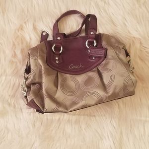 Purple coach purse